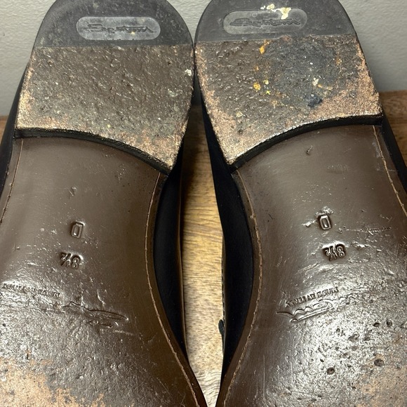 Santoni Bit Loafers Made In Italy Leather Dress Shoes Men's 8.5 D Black Slip On - Picture 8 of 9